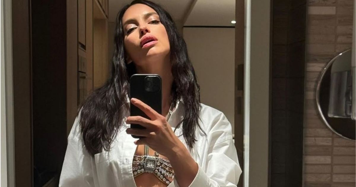 Irina Shayk's $3K see-through Revolve gown is made entirely of ribbons