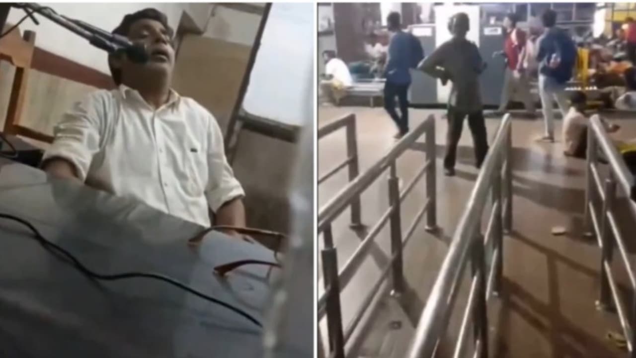 Bihar railway staffer caught sleeping at enquiry counter as passengers wait in queue (watch)