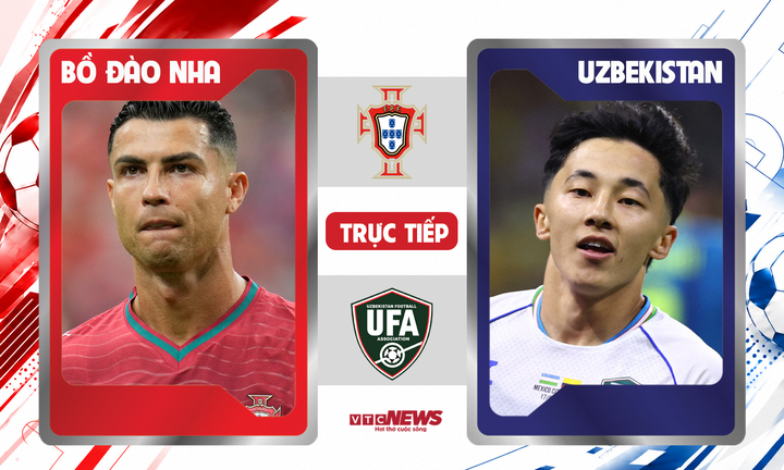 Trực tiếp bóng đá Bồ Đào Nha vs Uzbekistan 0h ngày 24/6, bảng K World Cup 2026