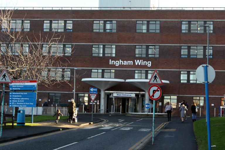 South Tyneside District Hospital, where Theresa Lydon died during surgery in September 2022