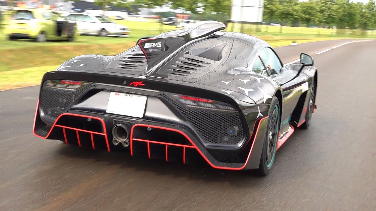 Mercedes AMG One full throttle on public road