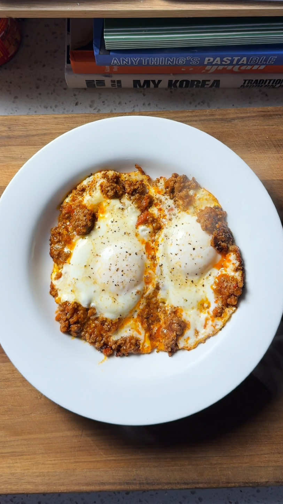 A protein packed breakfast with eggs and beef