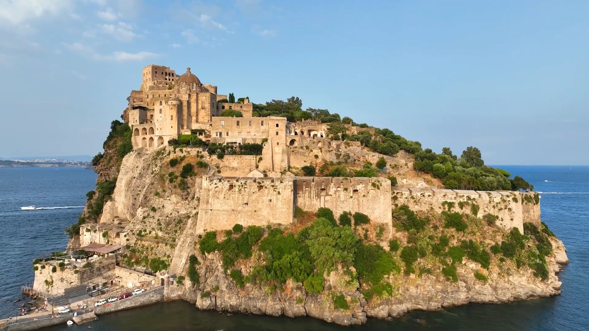 Aragonese Castle Ischia: Drone views of Italy's historic island fortress