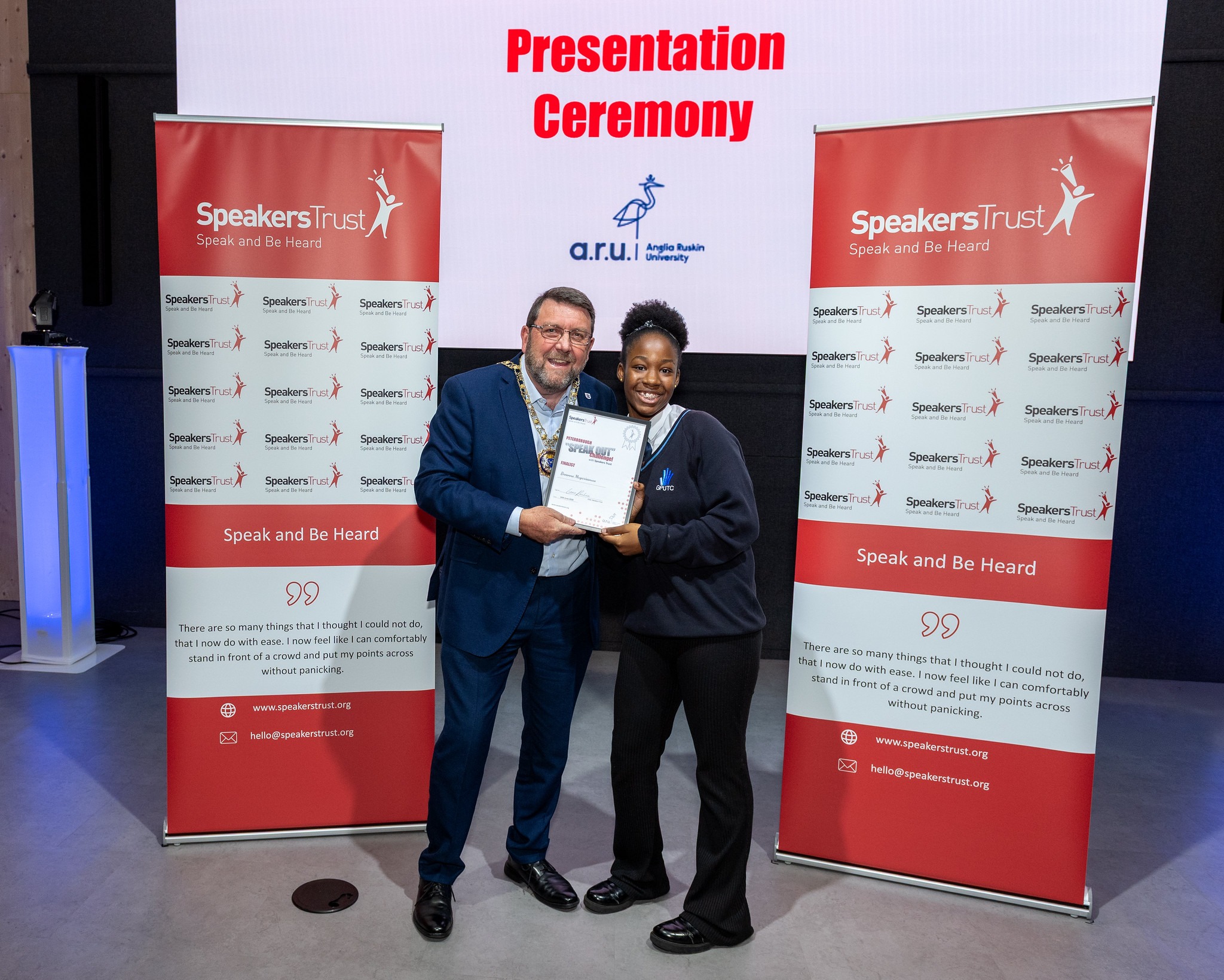 GPUTC student triumph at ARU Speak Out Challenge Final 2026