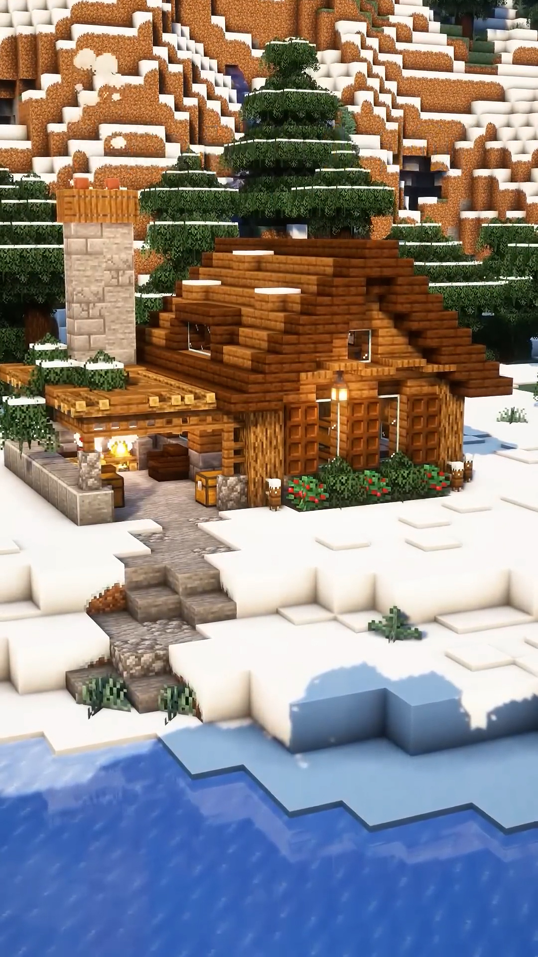 This Minecraft winter build feels like a hidden holiday escape