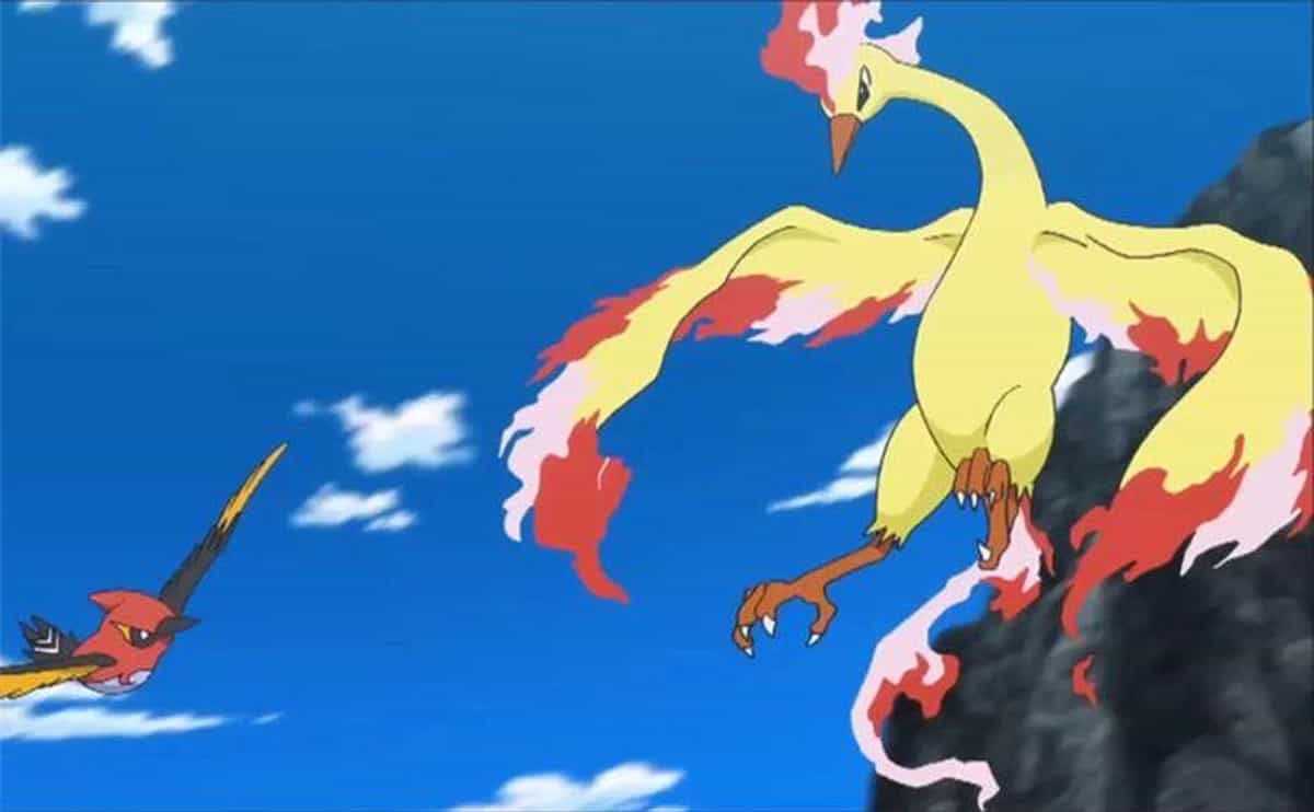 Moltres Heals Itself With Lava