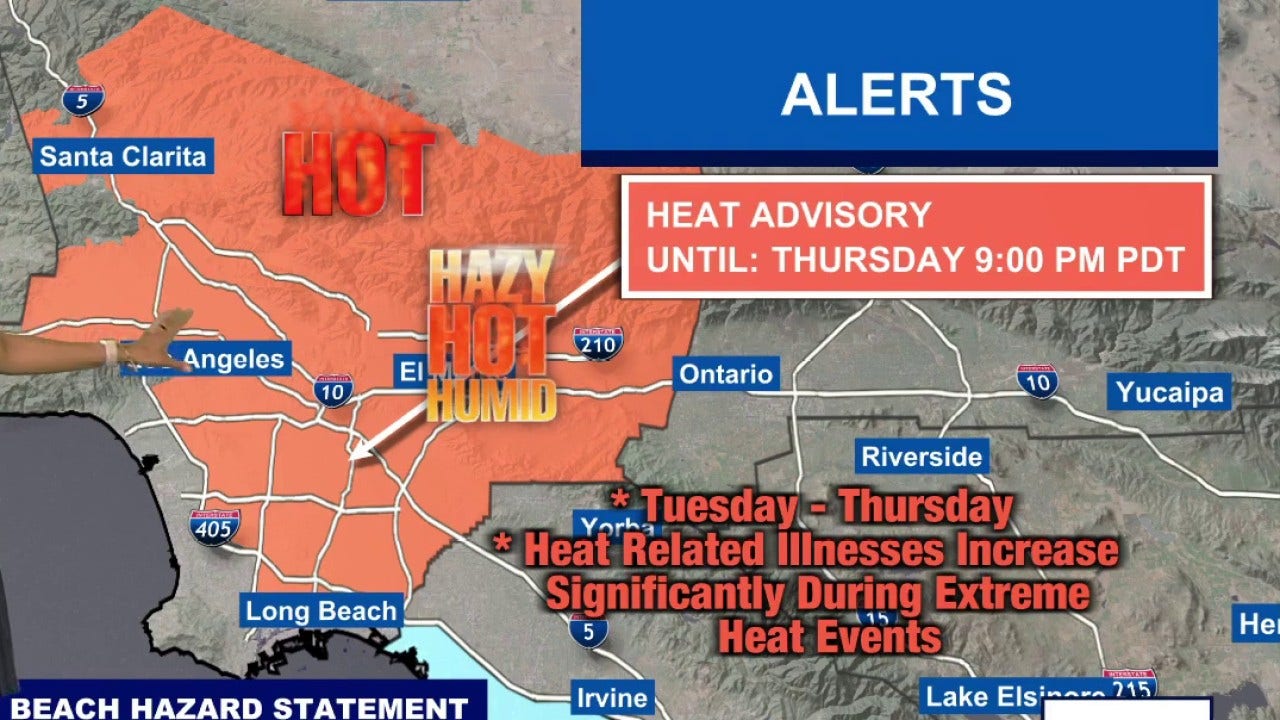 SoCal heat advisory: NWS warns of high temps, humidity, and lightning ...