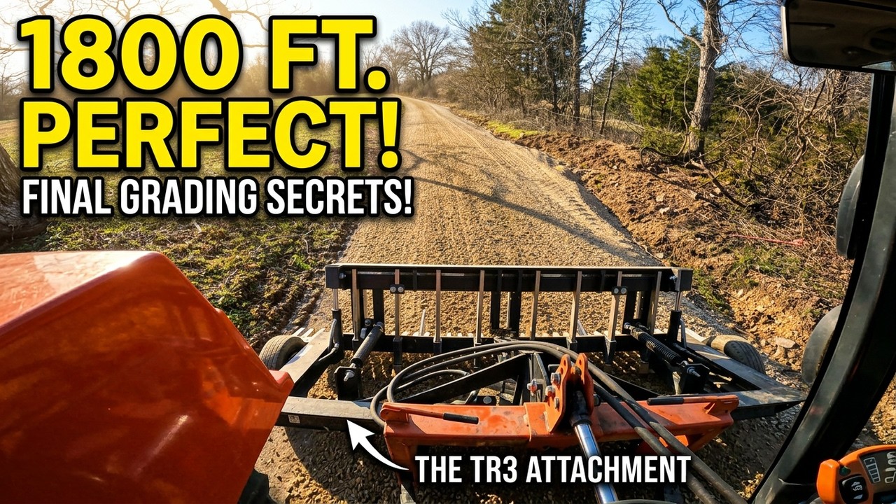 Final grading a 1800 foot driveway: The precision work behind the finish