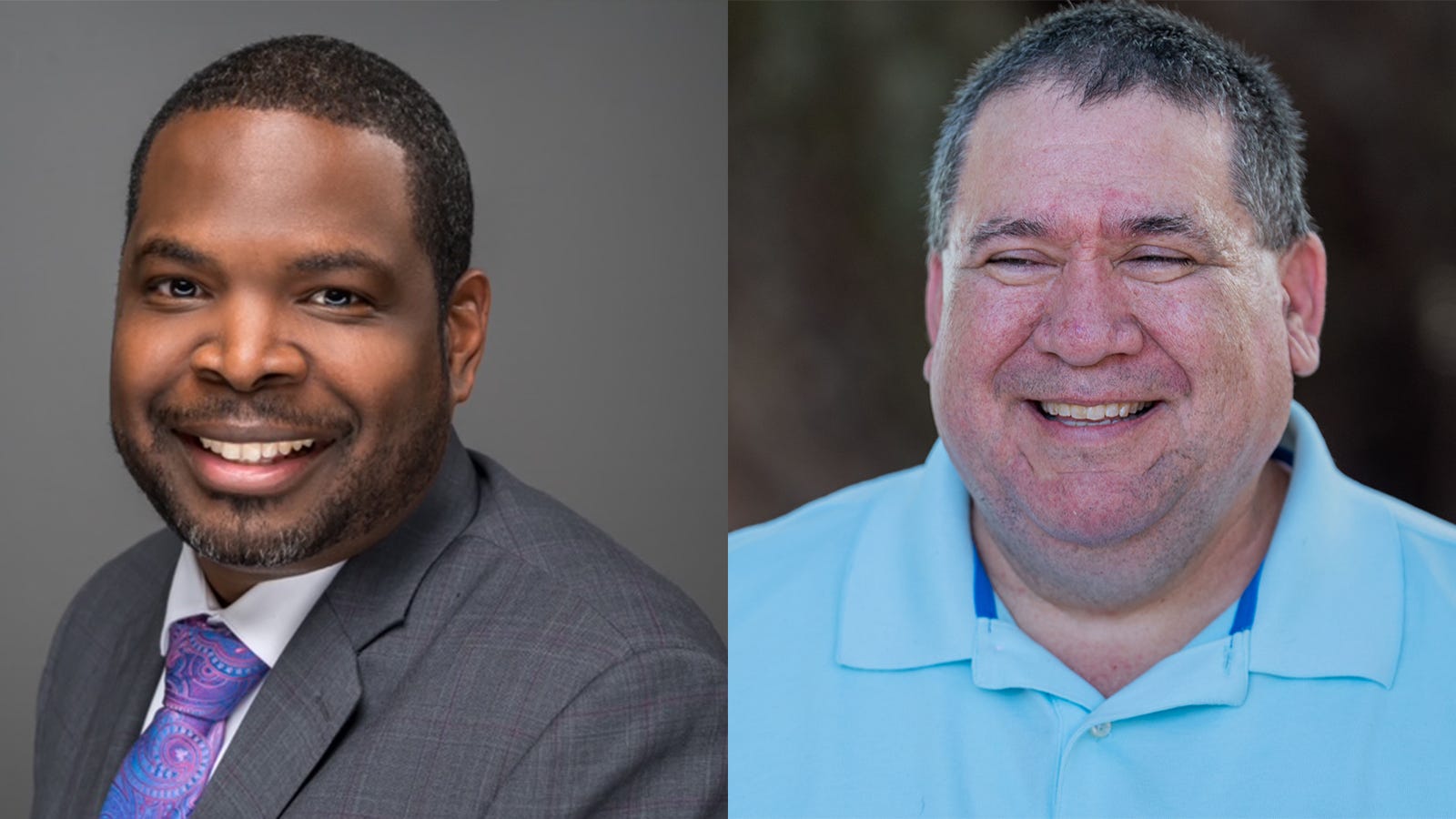 Leon County School Board District 5 candidates incumbent Marcus Nicolas and James Reilly