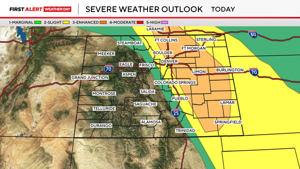 Very large hail possible in Colorado as severe storms threaten Front ...