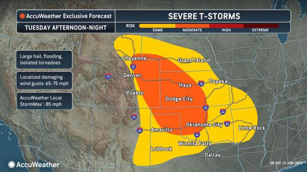 Central US storms to bring daily dose of severe weather, flood risk