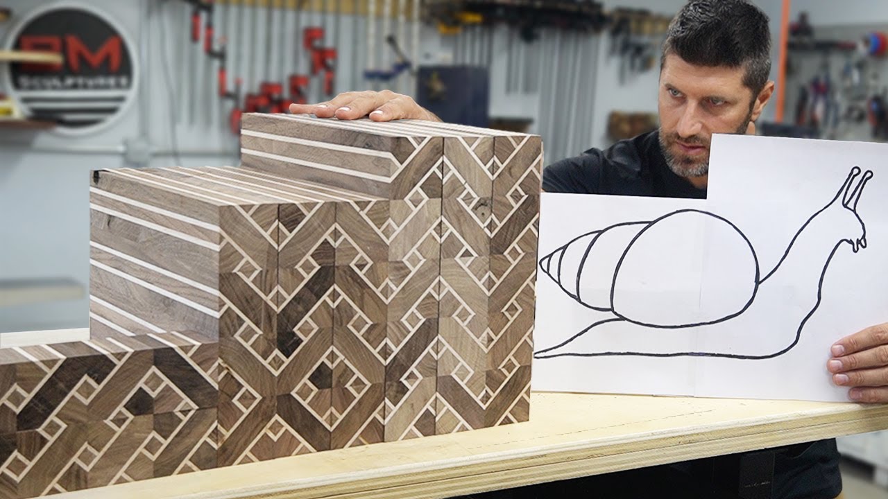 Stunning sculpture from wood patterns