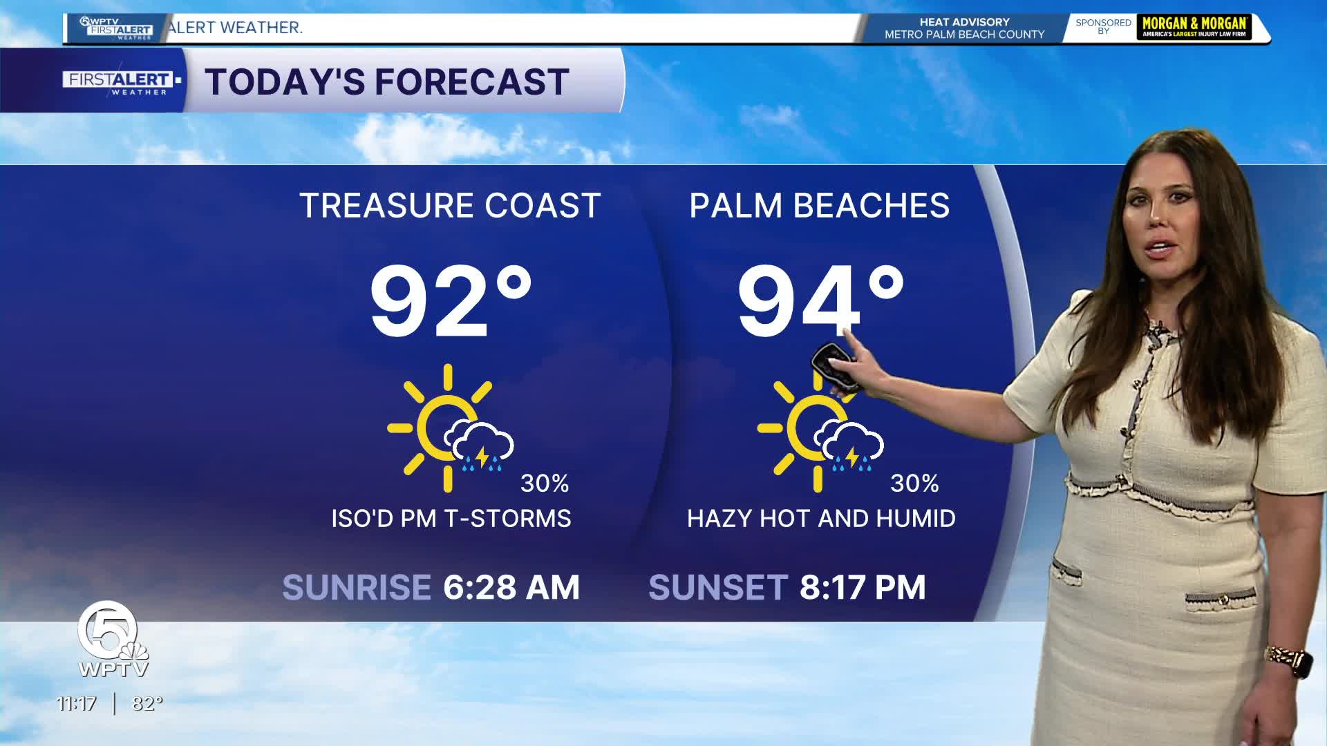 WPTV First Alert weather forecast for afternoon of Tuesday, June 23, 2026