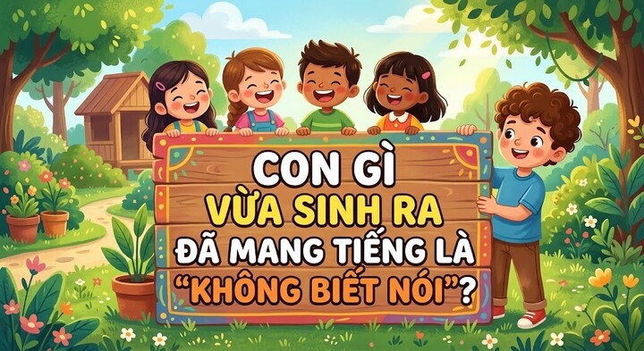 Con gì vừa sinh ra đã mang tiếng là không biết nói?
