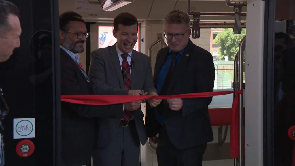Calgary Transit unveils new light rail vehicles that go into service ...