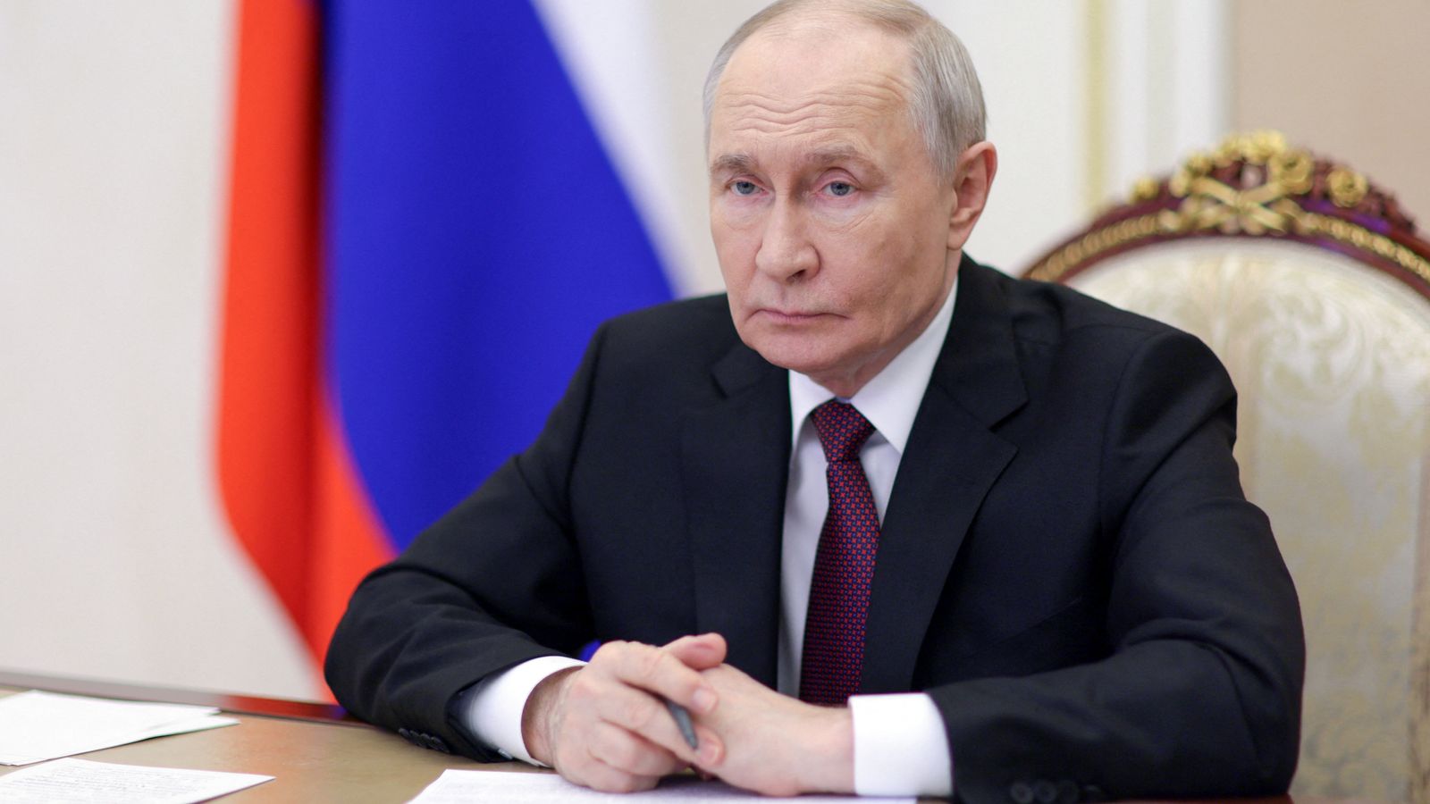 Vladimir Putin hit out at Ukraine strikes on Russian infrastructure. Pic: Reuters