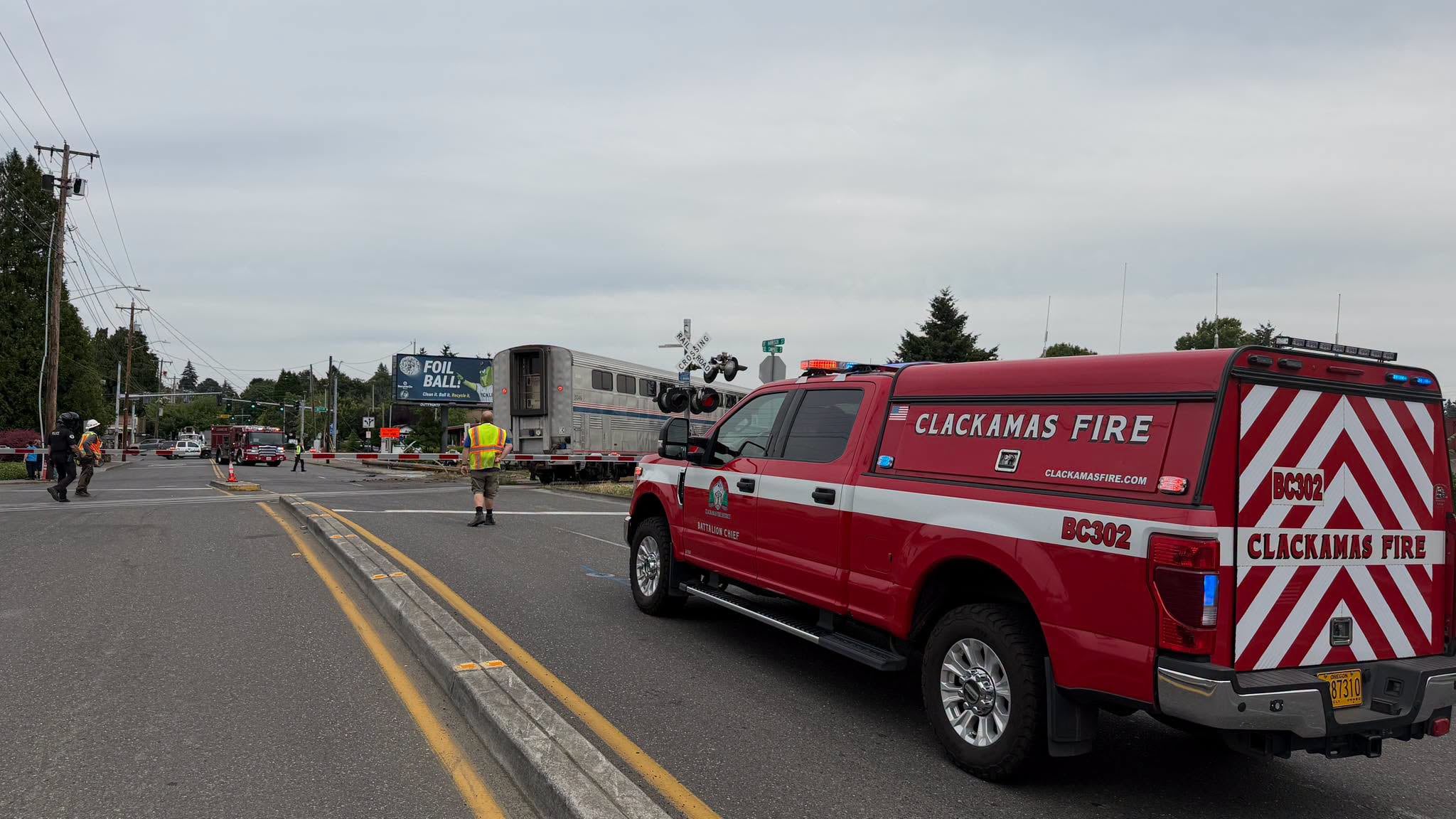 Woman dies after car hit by Amtrak train in Milwaukie