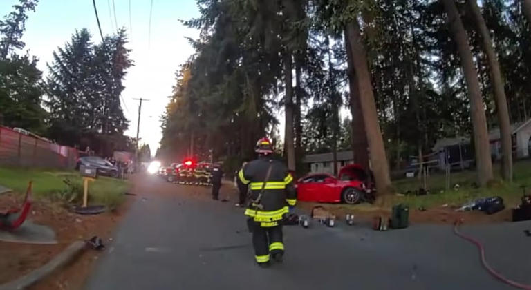 2 killed when speeding car splits in half after crashing into tree in ...