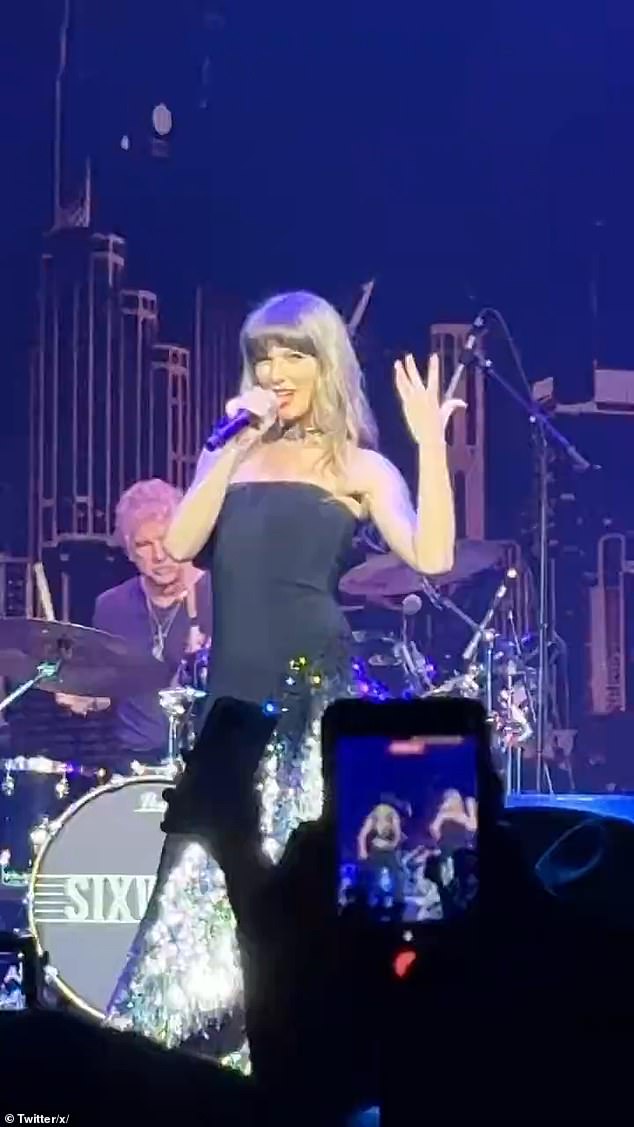 Taylor Swift flashes dazzling engagement ring onstage during surprise