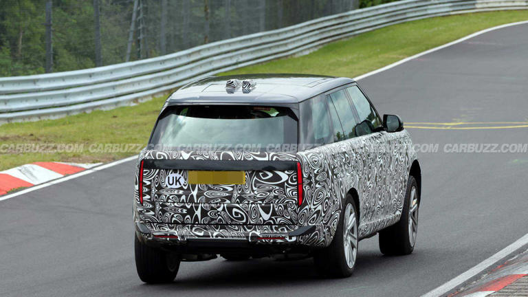 Range Rover refresh caught doing the Carolina squat at the Nurburgring