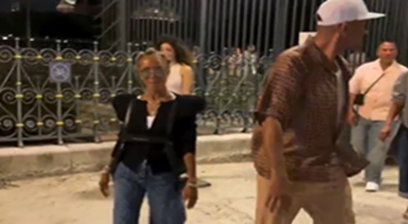 Jada Pinkett Smith reaches for Will Smith during Paris walk as he keeps ...