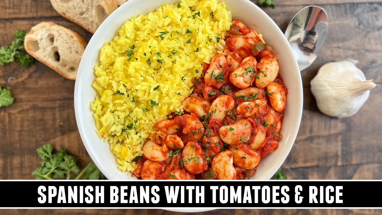 30-minute Spanish beans with tomatoes and rice