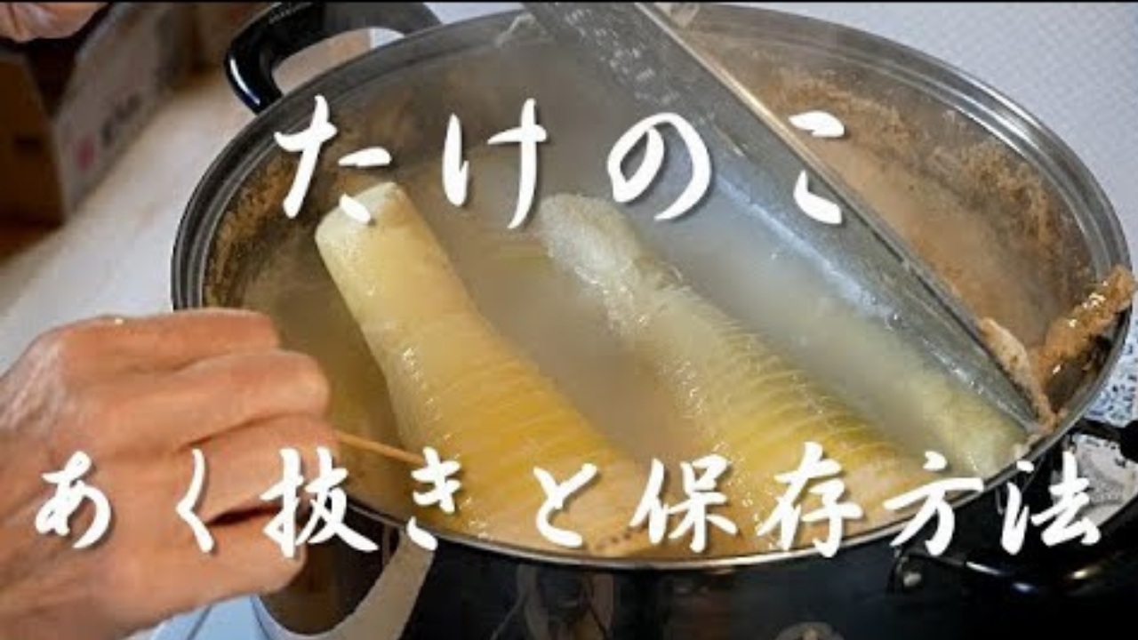 タケノコのアク抜きと長持ち保存の方法