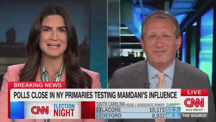 Brad Lander learns of primary win during live CNN interview
