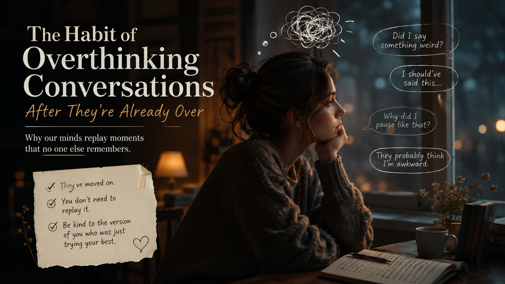 The habit of overthinking conversations after they’re already over