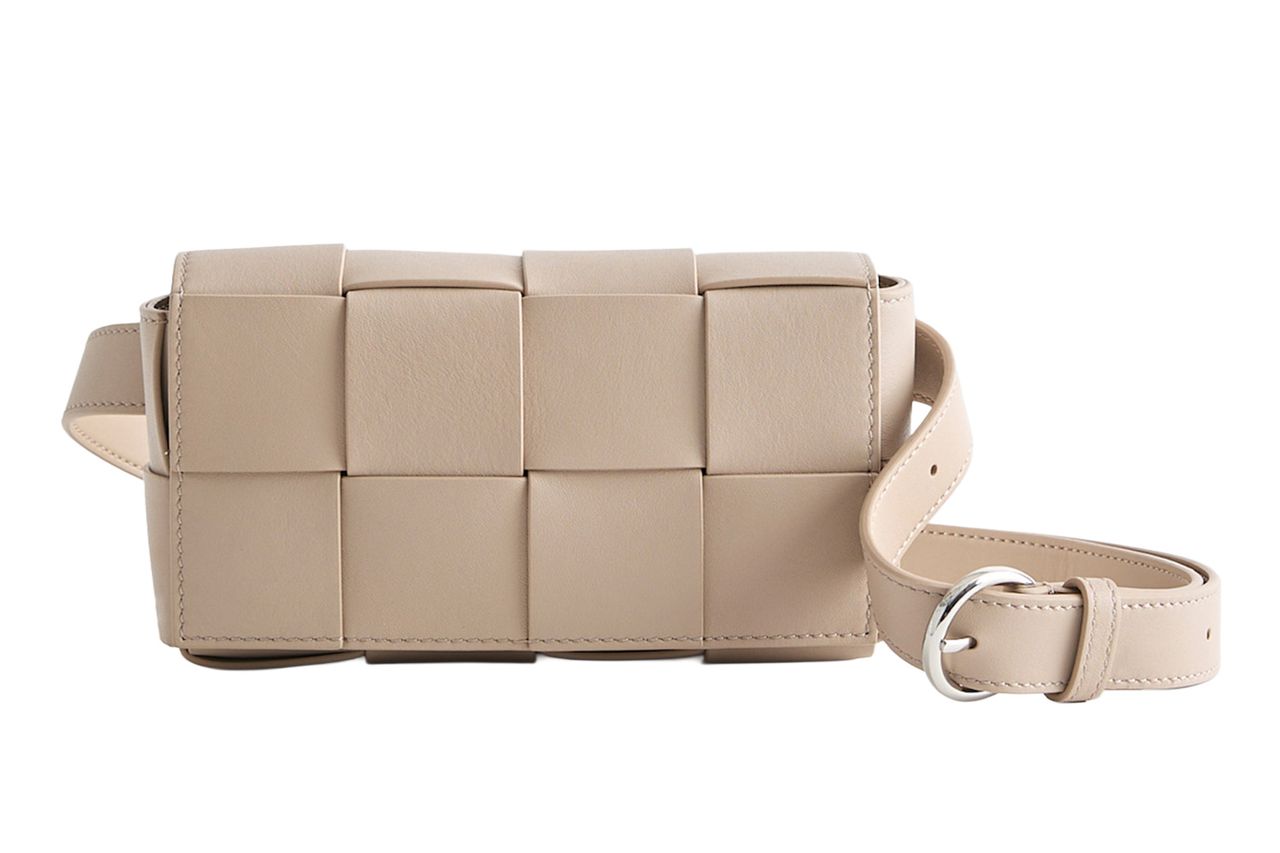 Quince Italian Leather Handwoven Box Belt Bag