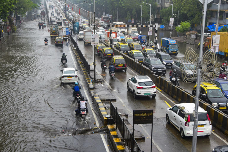 Heavy rains flood low-lying areas, disrupt trains in Mumbai; Sena, Cong ...