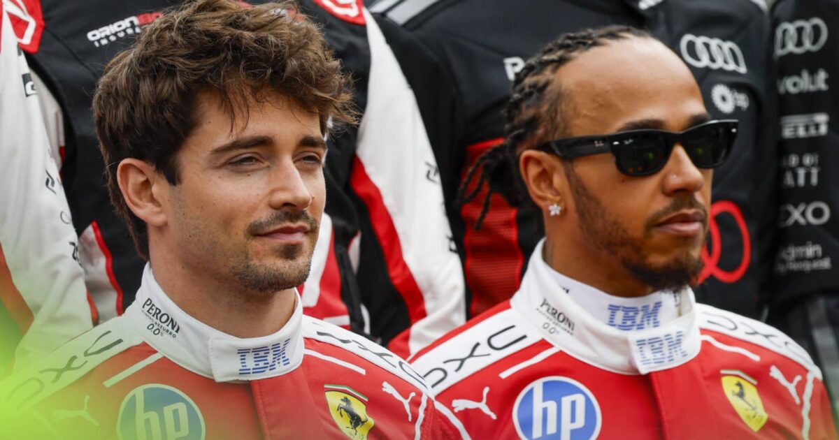 Charles Leclerc and Lewis Hamilton
