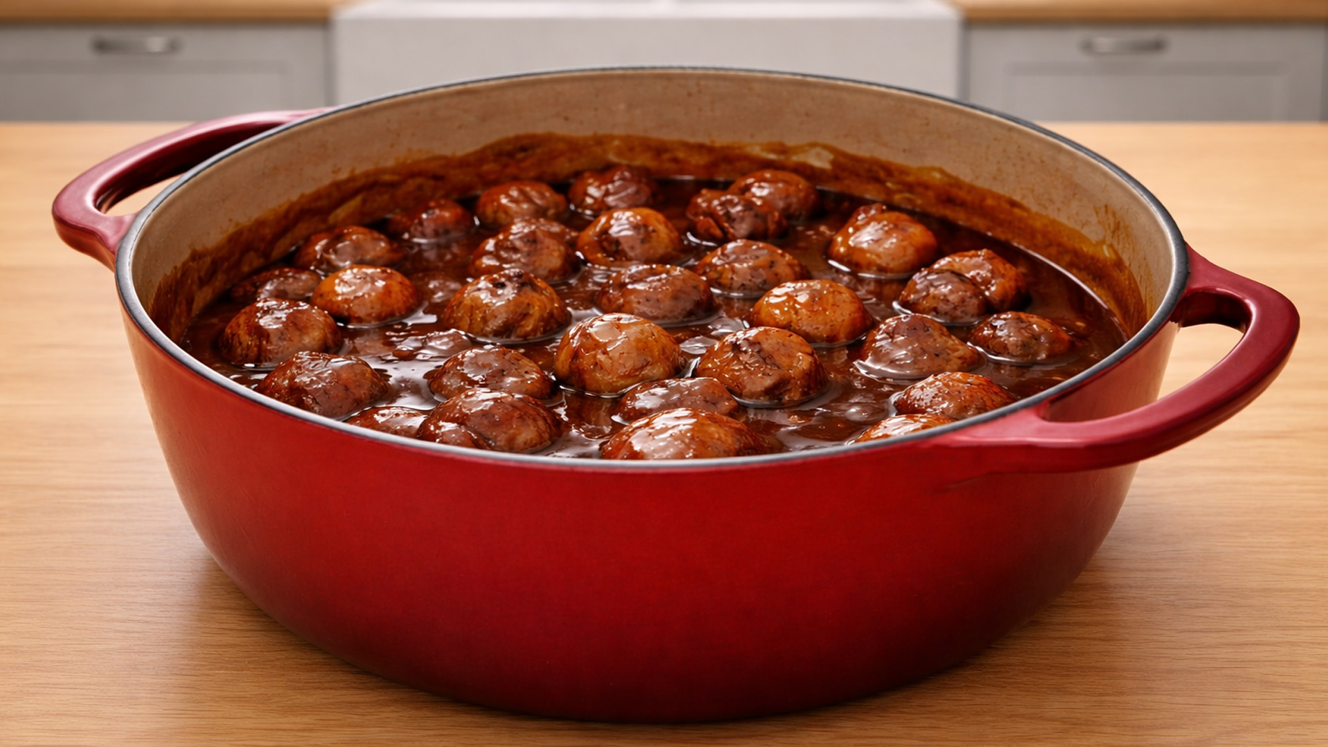 How to make slow-cooked meatballs in tomato sauce