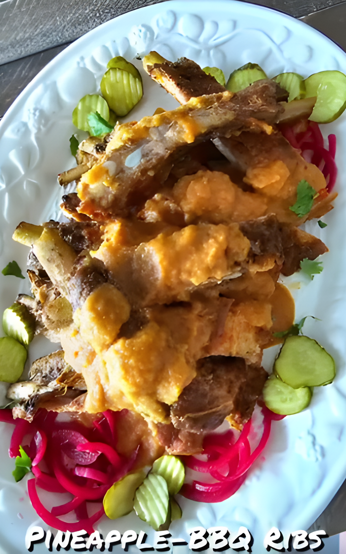 Spicy sweet pineapple BBQ pork spare ribs recipe