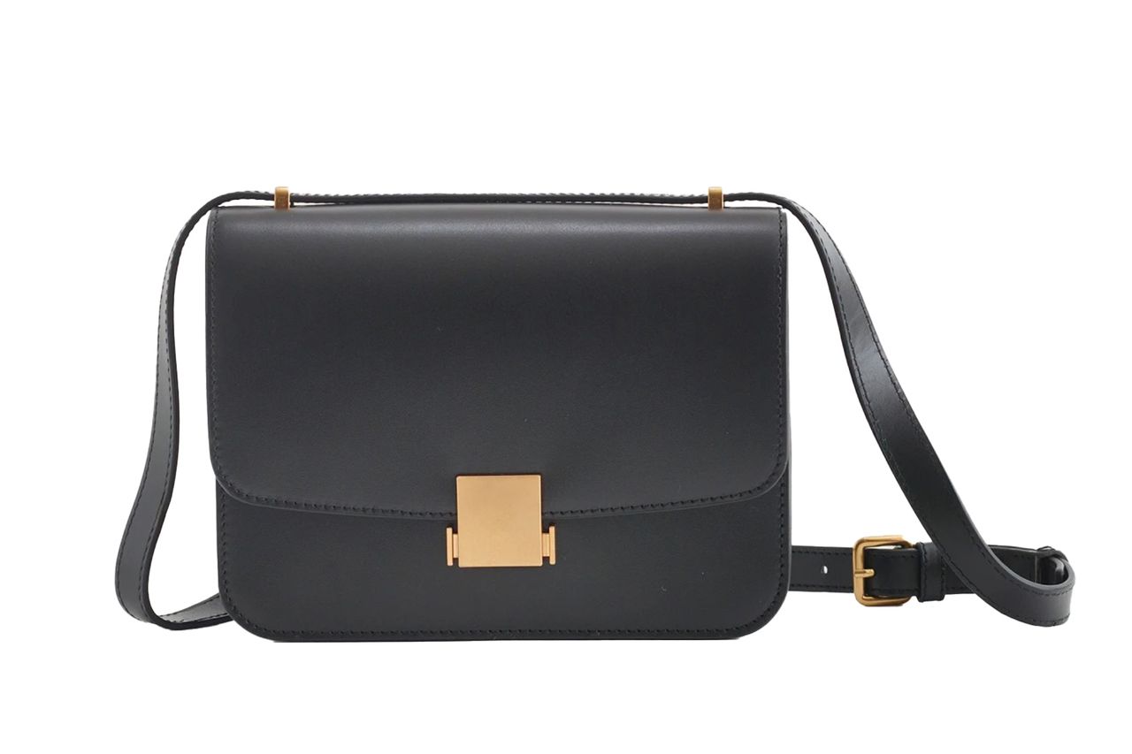 Quince Italian Leather Box Shoulder Bag