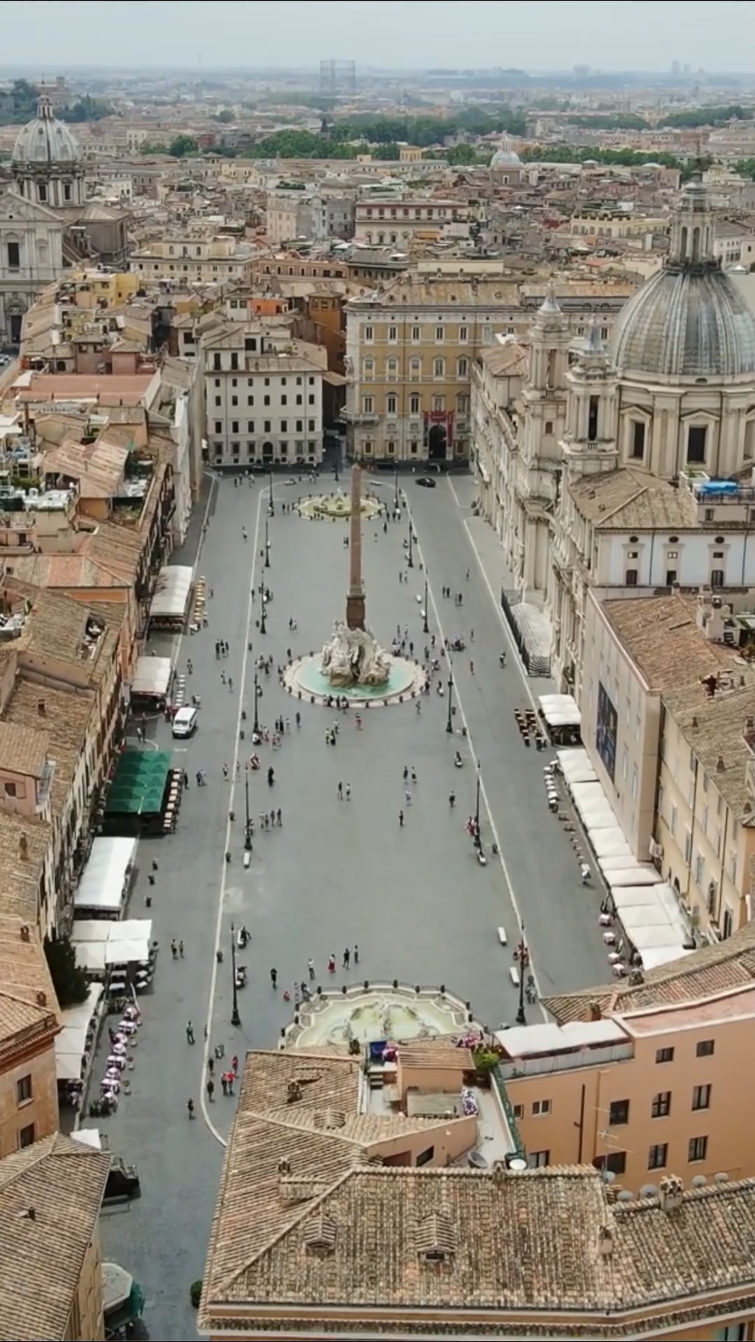 Piazza Navona, Rome: Drone views of Italian history
