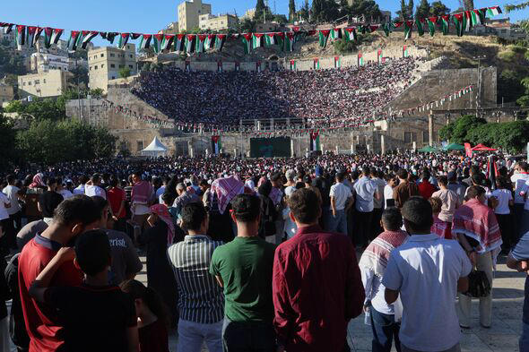 The stampede took place in Amman during Jordan's match against Algeria