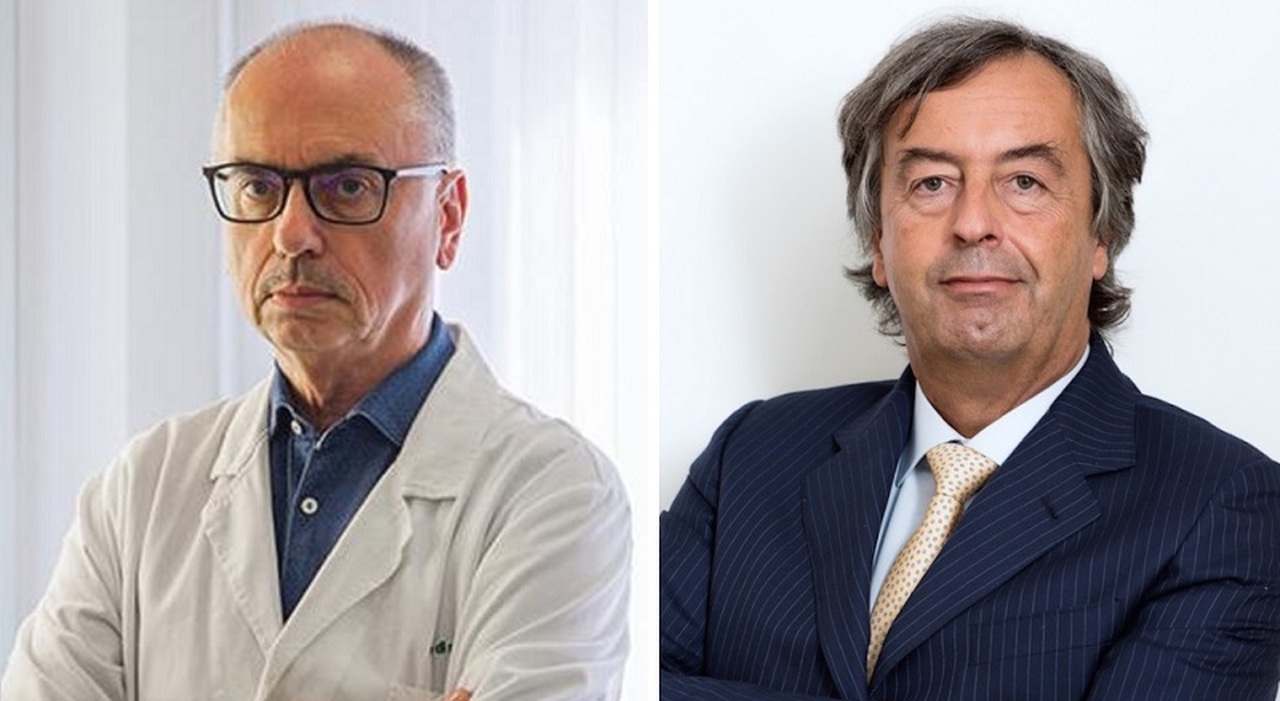 A sinistra, Pietro Gasparoni; a destra, Roberto Burioni