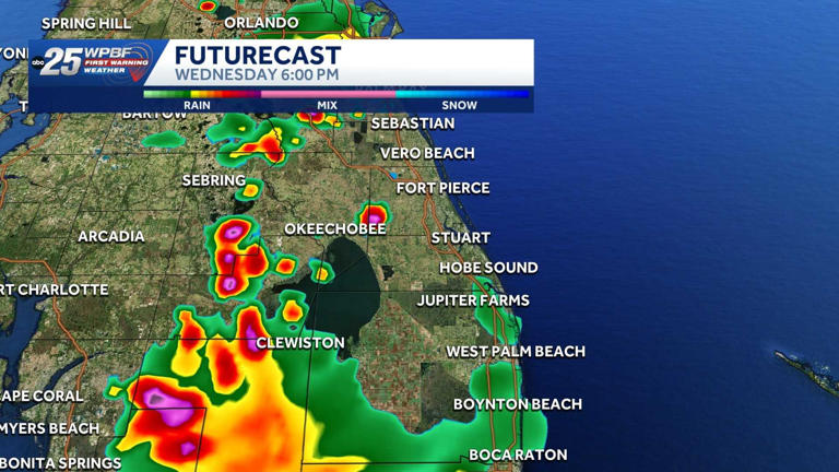 Severe storms with hail and heavy rain move across South Florida