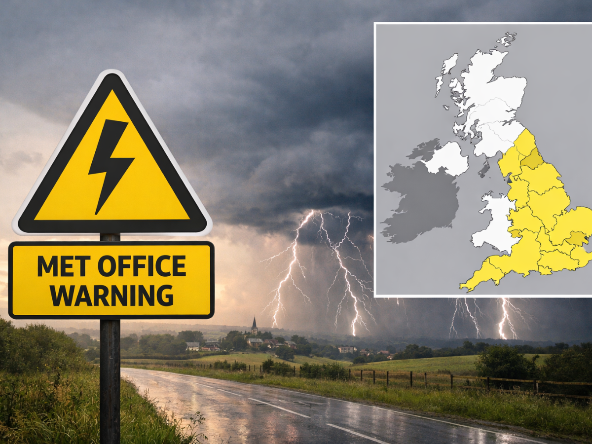 Met Office warning in UK: Issues 6 hour thunderstorm warning for 6 ...