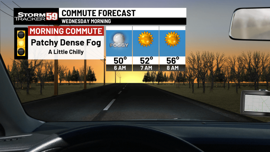 Few foggy patches for this morning’s commute
