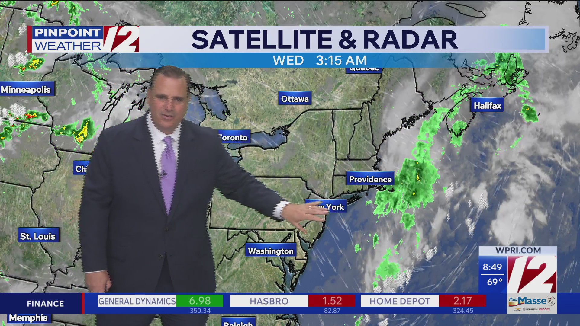 WPRI 12 weather forecast for 6/24/26: Sunny and warm today, showers ...