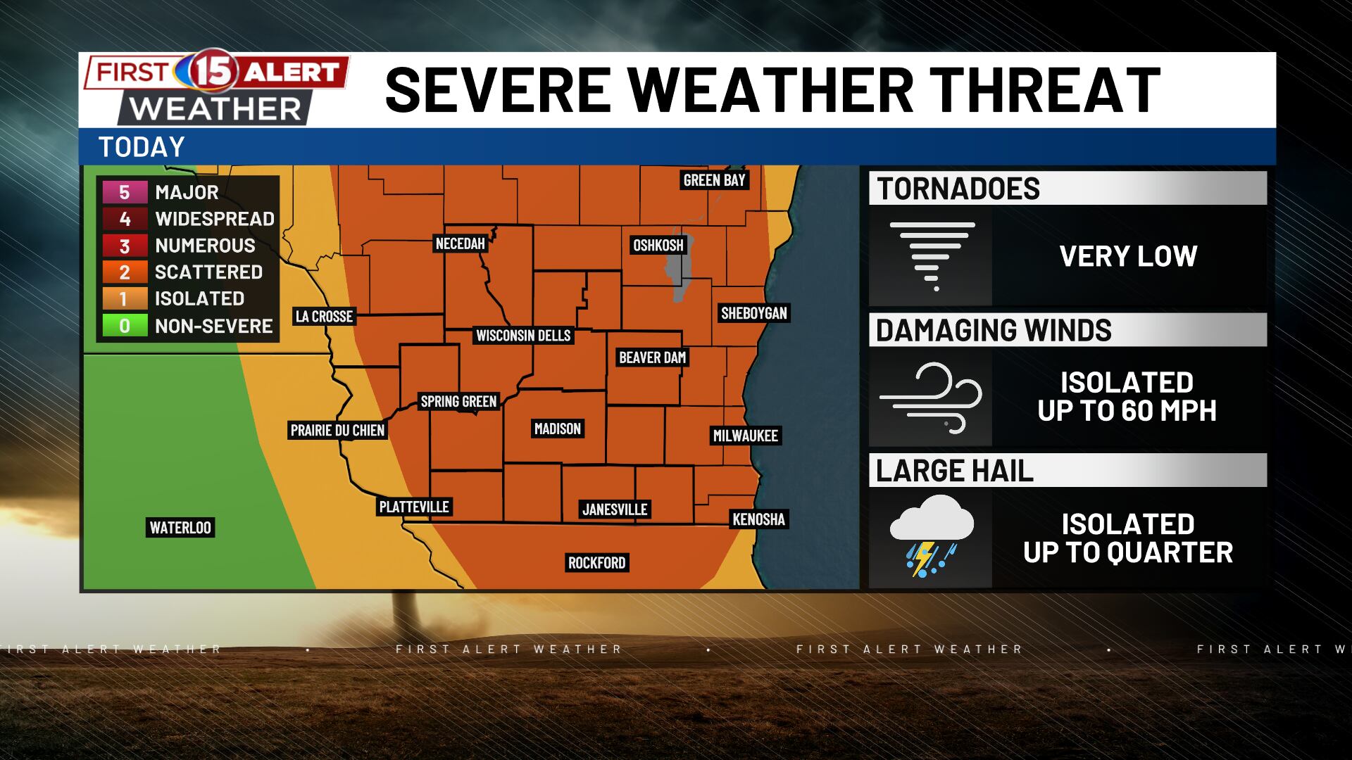 First alert day - severe weather threat for Wednesday