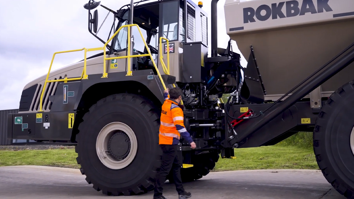 Massive articulated dump truck built for extreme hauling operations