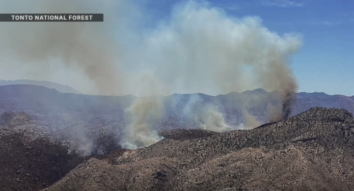 Sycamore fire north of Globe burns more than 9,500 acres with 17% ...