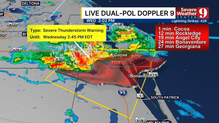 Weather warnings issued as strong storms move through Central Florida