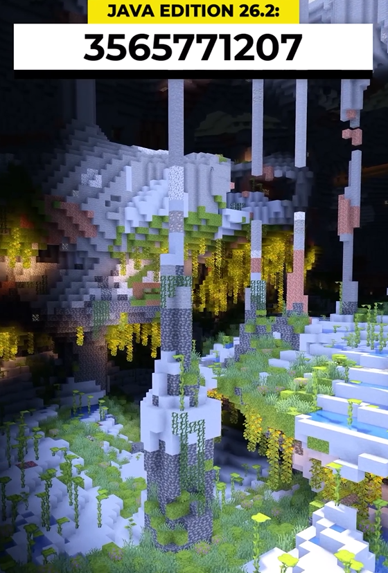 Huge lush cave spawn Minecraft seed: Amazing world generation discovery