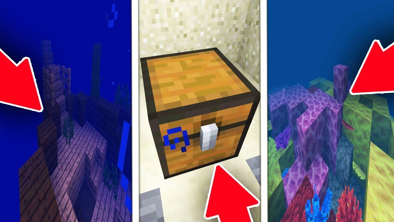 How to find shipwreck, buried treasure & coral reefs in MCPE ...