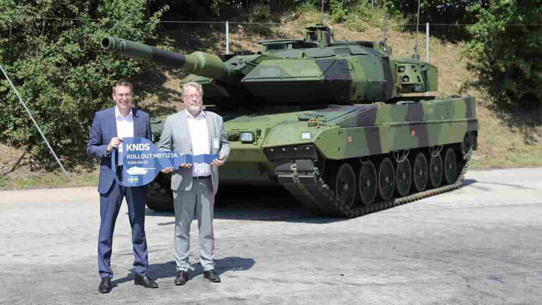 Sweden receives first modernized Stridsvagn 123A tank