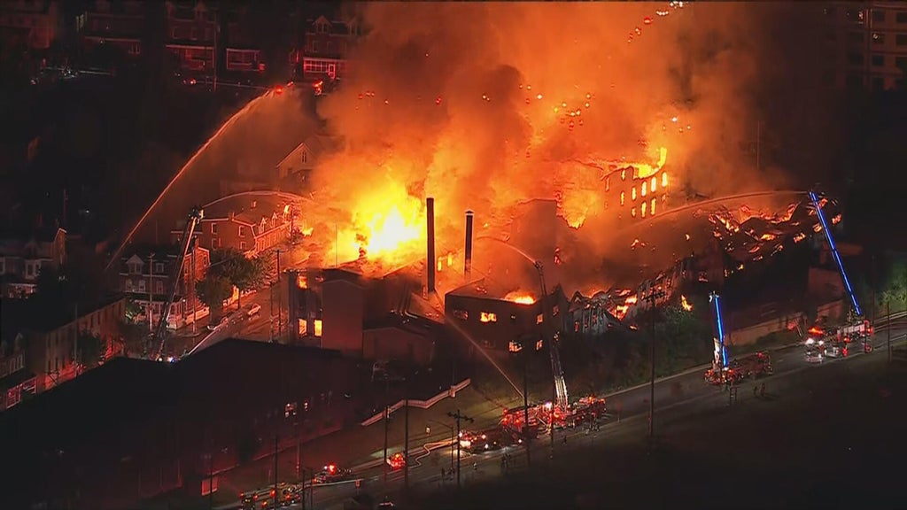 Fire in Allentown, Pennsylvania, reduces old furniture factory to ...